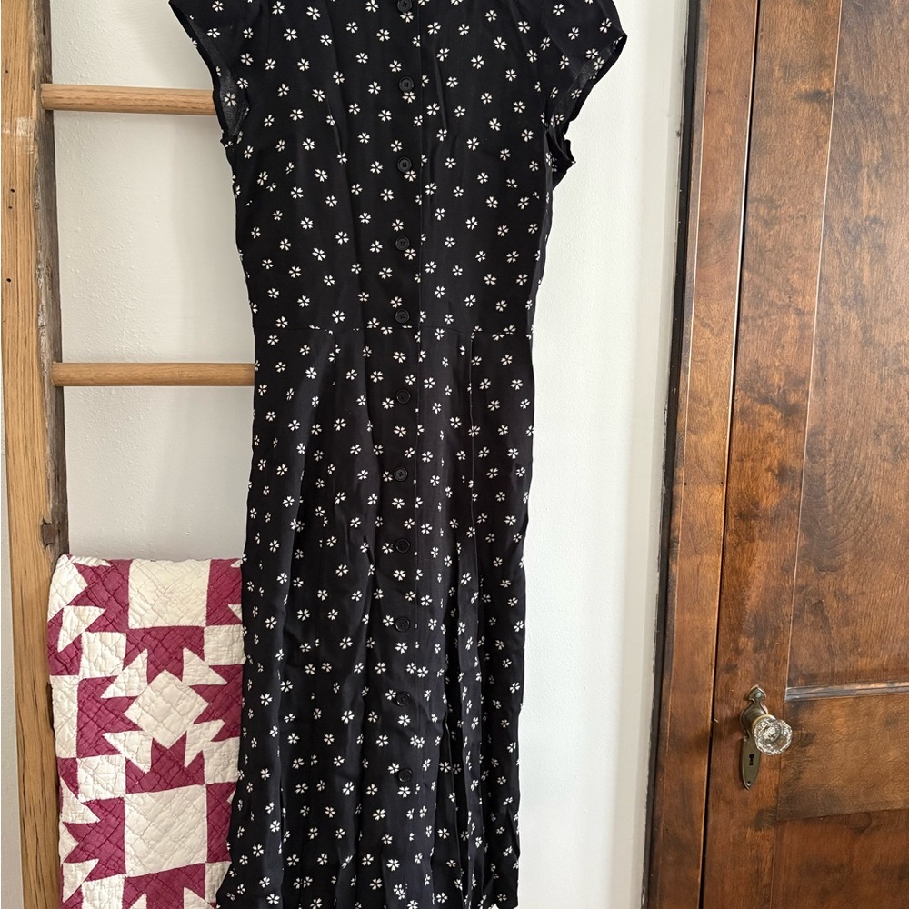 Elegant Black Floral Dress